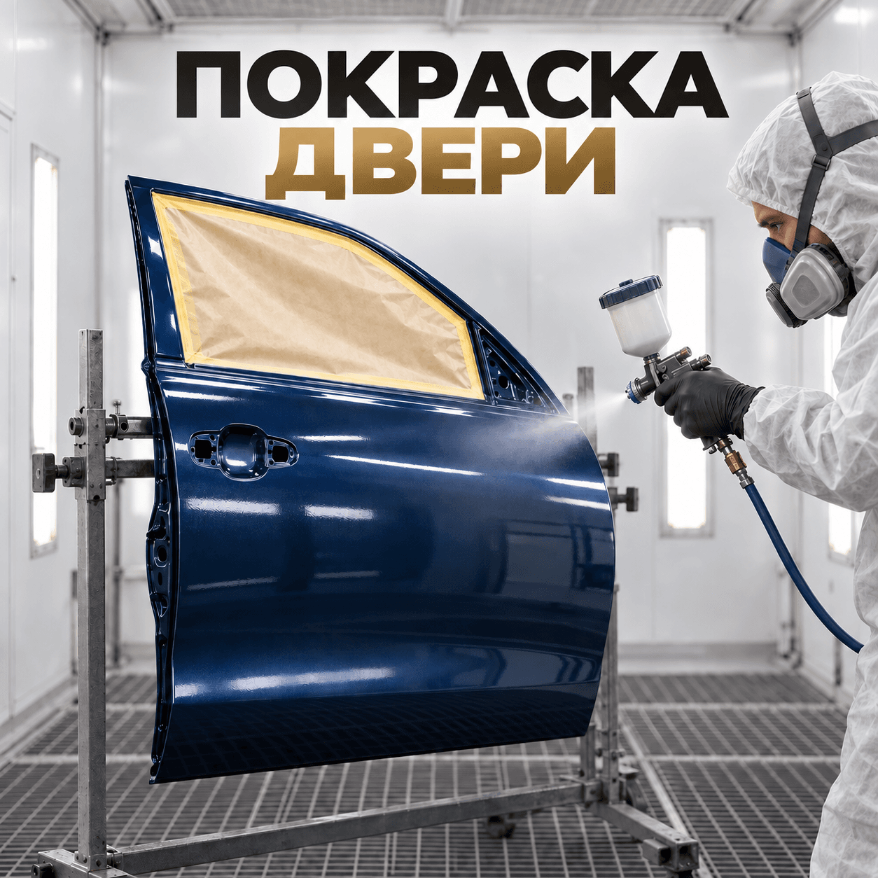 Покраска двери