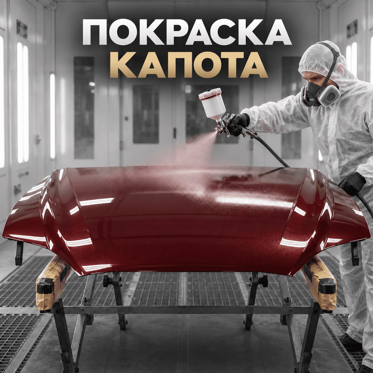 Покраска капота