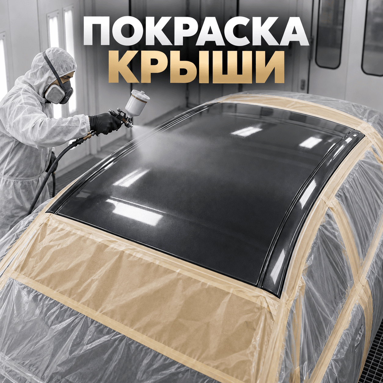Покраска крыши